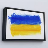 Marsilyan Marsilyan- Çerçeveli Ukrayna BAYRAĞI-7268 - Renkli