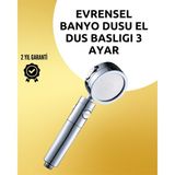 Marsilyan Masaj ve Yağmur Modlu Çok Işlevli Paslanmaz Çelik Duş Başlığı - standart