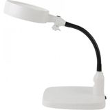 Marsilyan Masaüstü 10X LED Işıklı Büyüteç Okuma El Sanatları Onarım Büyüteç 7765 - Renkli - standart