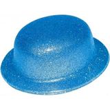 Marsilyan™- Mavi Renk Simli Melon Yuvarlak Parti Şapkası 24X26 cm - Renkli - standart