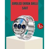 Marsilyan Metal Gövdeli Amoled Akıllı Saat – Kan Oksijen, Nabız ve Arama Fonksiyonlu - Çok Renkli