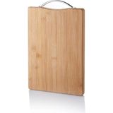 Marsilyan Metal Tutacaklı Lüx Bambu Kesme Tahtası 30CM X20CMX1.8CM ROYALEKS-67458 - Renkli