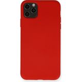 Marsilyan Mey Ithalat® iPhone 11 Pro Max Kılıf Nano Içi Kadife Silikon - Kırmızı - Renkli
