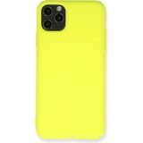 Marsilyan Mey Ithalat® iPhone 11 Pro Max Kılıf Nano Içi Kadife Silikon - Sarı - Renkli