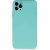 Marsilyan Mey Ithalat® iPhone 11 Pro Max Kılıf Nano Içi Kadife Silikon - Turkuaz - Renkli
