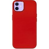 Marsilyan Mey Ithalat® iPhone 12 Kılıf Asya Deri Silikon - Kırmızı - Renkli