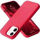 Marsilyan Mey Ithalat® iPhone 12 Kılıf Nano Içi Kadife Silikon - Kırmızı - Renkli