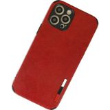Marsilyan Mey Ithalat® iPhone 12 Pro Kılıf Loop Deri Silikon - Kırmızı - Renkli