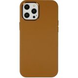 Marsilyan Mey Ithalat® iPhone 12 Pro Max Kılıf Asya Deri Silikon - Kahverengi - Renkli