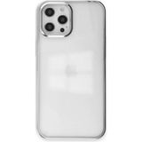 Marsilyan Mey Ithalat® iPhone 12 Pro Max Kılıf Element Silikon - Gümüş - Renkli