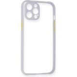 Marsilyan Mey Ithalat® iPhone 12 Pro Max Kılıf Miami Şeffaf Silikon - Lila - Renkli