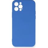 Marsilyan Mey Ithalat® iPhone 12 Pro Max Kılıf Nano Içi Kadife Silikon - Mavi - Renkli