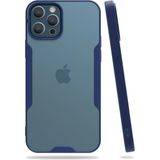 Marsilyan Mey Ithalat® iPhone 12 Pro Max Kılıf Platin Silikon - Lacivert - Renkli