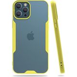Marsilyan Mey Ithalat® iPhone 12 Pro Max Kılıf Platin Silikon - Sarı - Renkli