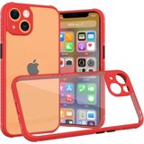 Marsilyan Mey Ithalat® iPhone 13 Mini Kılıf Miami Şeffaf Silikon - Kırmızı - Renkli