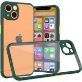 Marsilyan Mey Ithalat® iPhone 13 Mini Kılıf Miami Şeffaf Silikon - Koyu Yeşil - Renkli