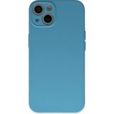 Marsilyan Mey Ithalat® iPhone 13 Mini Kılıf Nano Içi Kadife Silikon - Mavi - Renkli