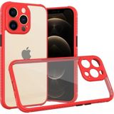 Marsilyan Mey Ithalat® iPhone 13 Pro Kılıf Miami Şeffaf Silikon - Kırmızı - Renkli