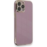 Marsilyan Mey Ithalat® iPhone 13 Pro Kılıf Volet Silikon - Mor - Renkli
