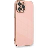 Marsilyan Mey Ithalat® iPhone 13 Pro Kılıf Volet Silikon - Pembe - Renkli