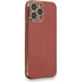 Marsilyan Mey Ithalat® iPhone 13 Pro Max Kılıf Volet Silikon - Kırmızı - Renkli