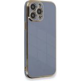 Marsilyan Mey Ithalat® iPhone 13 Pro Max Kılıf Volet Silikon - Mavi - Renkli
