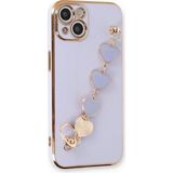Marsilyan Mey Ithalat® iPhone 14 Kılıf Esila Silikon - Lila - Renkli