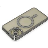 Marsilyan Mey Ithalat® iPhone 14 Kılıf Joke Simli Magneticsafe Kılıf - Gri - Renkli