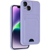 Marsilyan Mey Ithalat® iPhone 14 Kılıf Kelvin Kartvizitli Silikon - Lila - Renkli