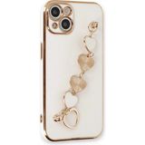 Marsilyan Mey Ithalat® iPhone 14 Plus Kılıf Esila Silikon - Beyaz - Renkli