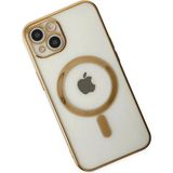 Marsilyan Mey Ithalat® iPhone 14 Plus Kılıf Magneticsafe Lazer Silikon - Gold - Renkli