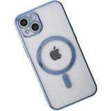 Marsilyan Mey Ithalat® iPhone 14 Plus Kılıf Magneticsafe Lazer Silikon - Sierra Blue - Renkli