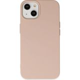 Marsilyan Mey Ithalat® iPhone 14 Plus Kılıf Nano Içi Kadife Silikon - Pudra - Renkli