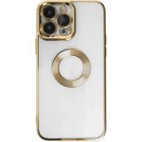 Marsilyan Mey Ithalat® iPhone 14 Pro Max Kılıf Slot Silikon - Gold - Renkli
