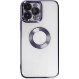 Marsilyan Mey Ithalat® iPhone 14 Pro Max Kılıf Slot Silikon - Mor - Renkli