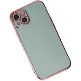 Marsilyan Mey Ithalat® iPhone 15 Kılıf Volet Silikon - Açık Yeşil - Renkli