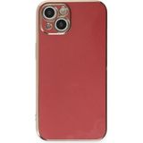 Marsilyan Mey Ithalat® iPhone 15 Kılıf Volet Silikon - Kırmızı - Renkli