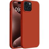 Marsilyan Mey Ithalat® iPhone 15 Plus Kılıf First Silikon - Kırmızı - Renkli