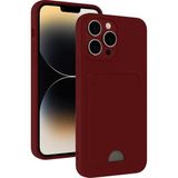 Marsilyan Mey Ithalat® iPhone 15 Pro Kılıf Kelvin Kartvizitli Silikon - Bordo - Renkli