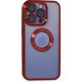 Marsilyan Mey Ithalat® iPhone 15 Pro Kılıf Slot Silikon - Kırmızı - Renkli