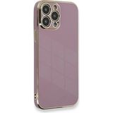 Marsilyan Mey Ithalat® iPhone 15 Pro Kılıf Volet Silikon - Mor - Renkli