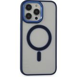 Marsilyan Mey Ithalat® iPhone 15 Pro Max Kılıf Room Magneticsafe Silikon - Lacivert - Renkli