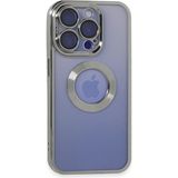 Marsilyan Mey Ithalat® iPhone 15 Pro Max Kılıf Slot Silikon - Gümüş - Renkli