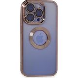 Marsilyan Mey Ithalat® iPhone 15 Pro Max Kılıf Slot Silikon - Rose Gold - Renkli