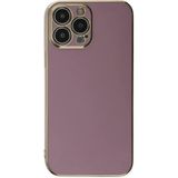 Marsilyan Mey Ithalat® iPhone 15 Pro Max Kılıf Volet Silikon - Mor - Renkli