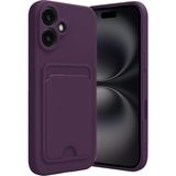 Marsilyan Mey Ithalat® iPhone 16 Kılıf Kelvin Kartvizitli Silikon - Derin Mor - Renkli