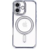 Marsilyan Mey Ithalat® iPhone 16 Plus Kılıf Joke Simli Magneticsafe Kılıf - Mavi - Renkli
