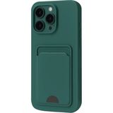 Marsilyan Mey Ithalat® iPhone 16 Plus Kılıf Kelvin Kartvizitli Silikon - Koyu Yeşil - Renkli