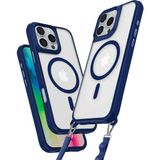 Marsilyan Mey Ithalat® iPhone 16 Pro Max Kılıf Enka Magsafe Silikon Kılıf - Lacivert - Renkli