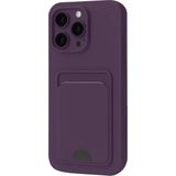 Marsilyan Mey Ithalat® iPhone 16 Pro Max Kılıf Kelvin Kartvizitli Silikon - Derin Mor - Renkli